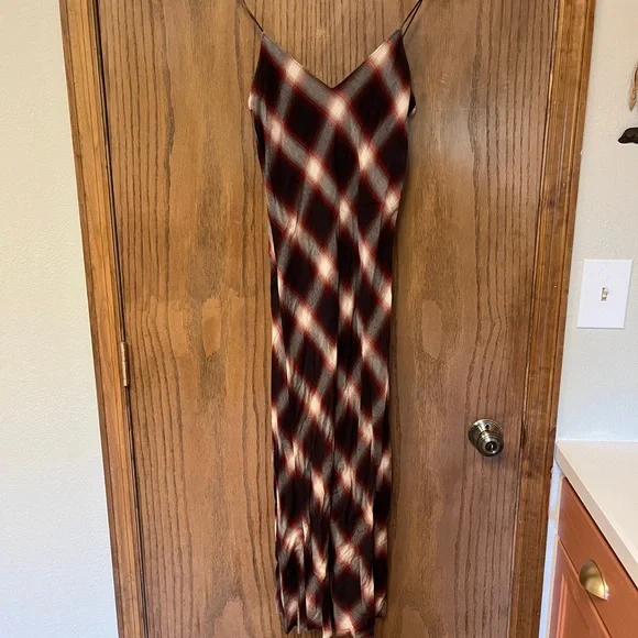 Vince Red and Black Checkered Maxi Dress - Picture 4 of 4